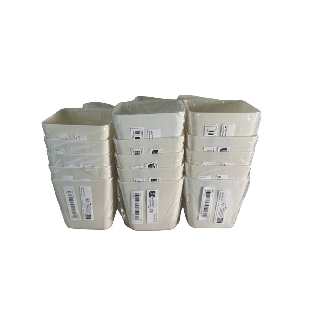 30 Hanging Baskets Off White Rolling Cart Desk School Office Bins Flower Pot NEW